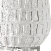 Caelina-Textured White Table Lamp