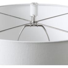 Caelina-Textured White Table Lamp