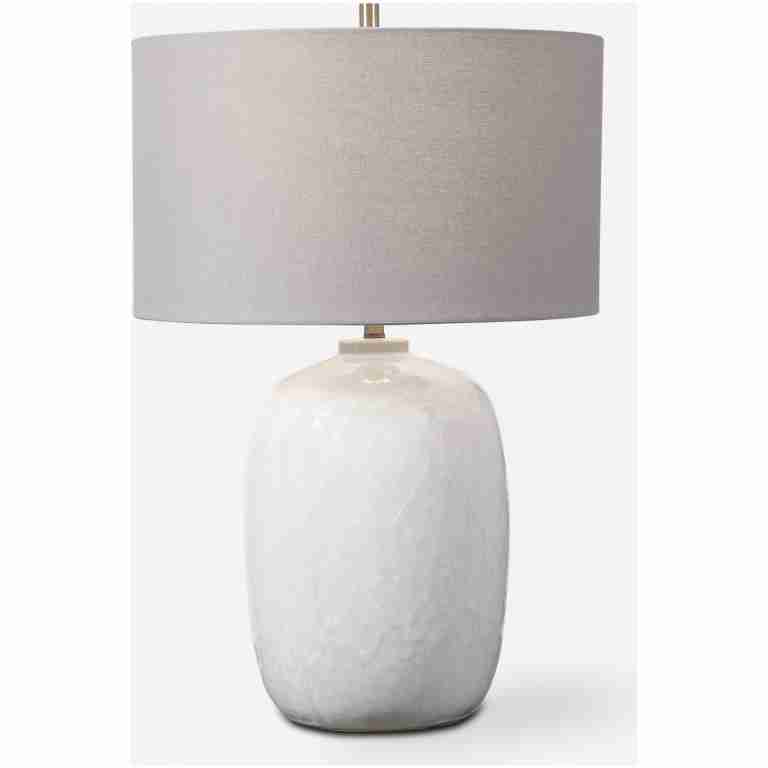 Winterscape-White / Ivory Glaze Table Lamp