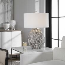 Cyprien-Gray White Table Lamp