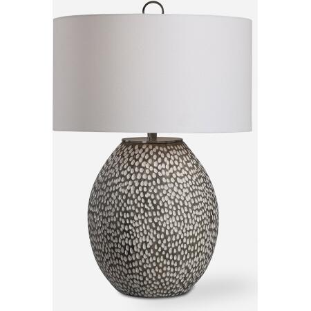 Cyprien-Gray White Table Lamp