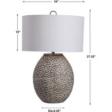 Cyprien-Gray White Table Lamp
