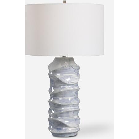 Waves-Blue & White Table Lamp