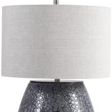 Pebbles-Metallic Gray Table Lamp