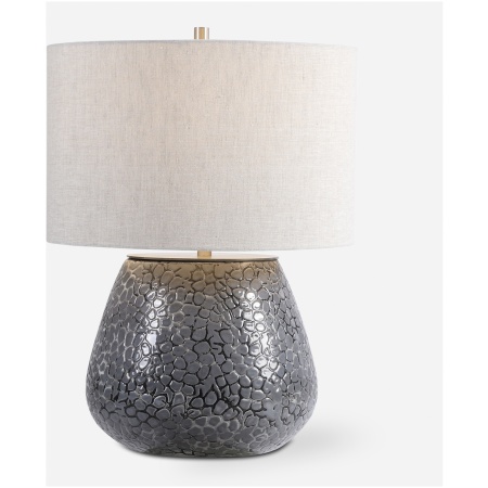 Pebbles-Metallic Gray Table Lamp