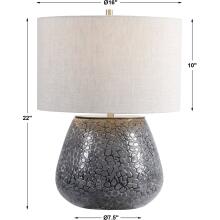 Pebbles-Metallic Gray Table Lamp