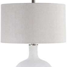 Whiteout-White Mottled Glass Table Lamp