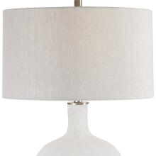 Whiteout-White Mottled Glass Table Lamp