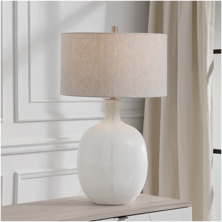 Uttermost Whiteout Mottled Glass Table Lamp