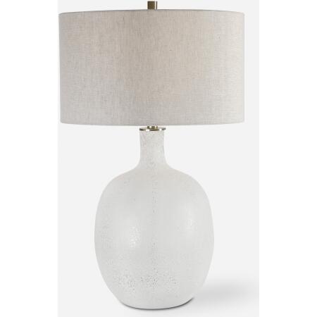 Whiteout-White Mottled Glass Table Lamp