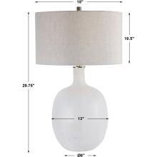 Whiteout-White Mottled Glass Table Lamp