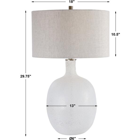 Whiteout Mottled Glass Table Lamp