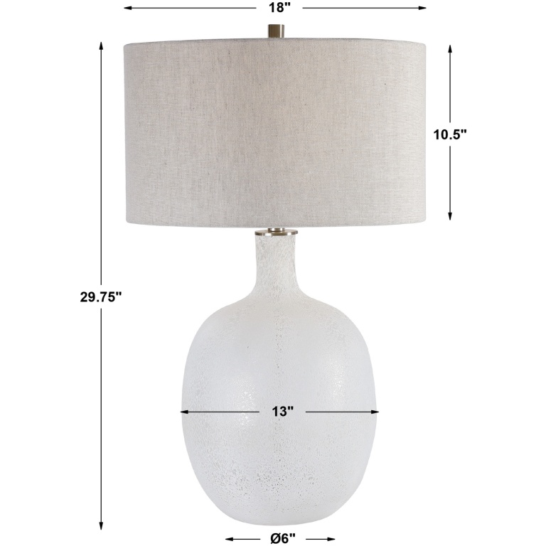 Whiteout Mottled Glass Table Lamp