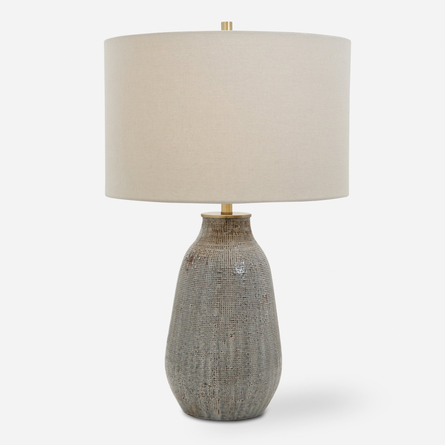 Monacan-Gray Textured Table Lamp