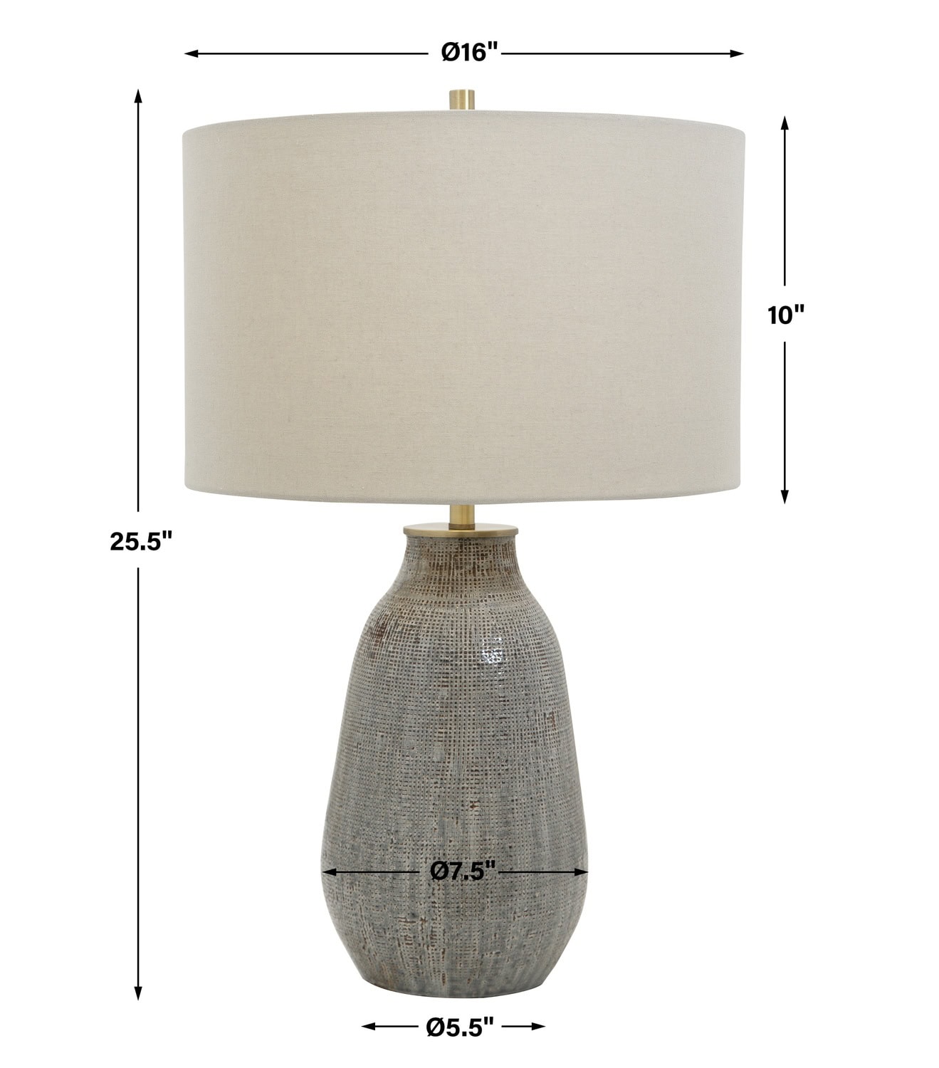 Monacan-Gray Textured Table Lamp