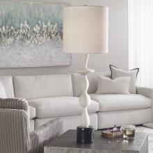 Inverse-White Marble Table Lamp