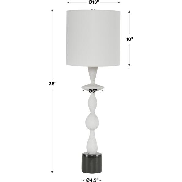 Inverse White Marble Table Lamp