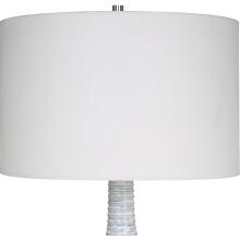 Clariot-Ribbed Blue Table Lamp