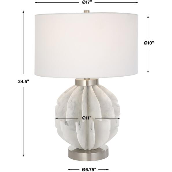 Repetition White Marble Table Lamp