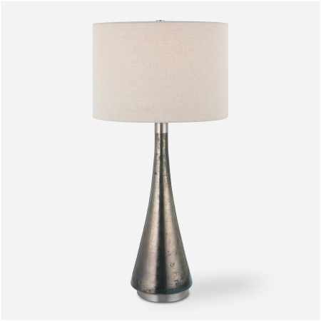 Contour-Metallic Glass Table Lamp