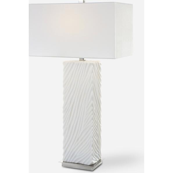 Pillar-White Marble Table Lamp