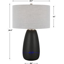 Twilight-Satin Black Table Lamp