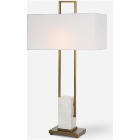 Column-White Marble Table Lamp