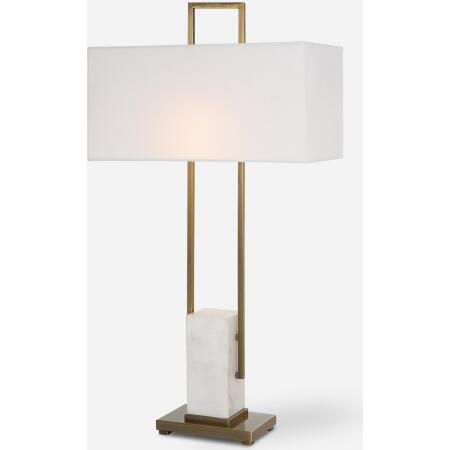 Column-White Marble Table Lamp