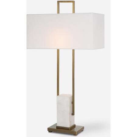 Column-White Marble Table Lamp