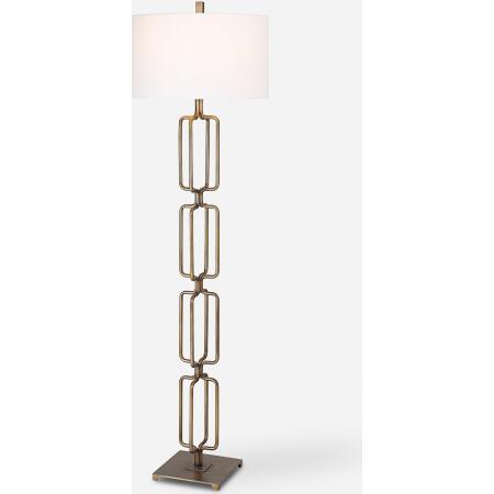 Link-Brushed Gold Floor Lamp