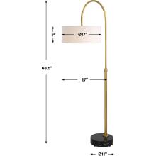 Huxford-Brass Arch Floor Lamp