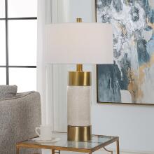 Adelia-Ivory & Brass Table Lamp