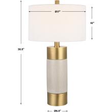 Adelia-Ivory & Brass Table Lamp