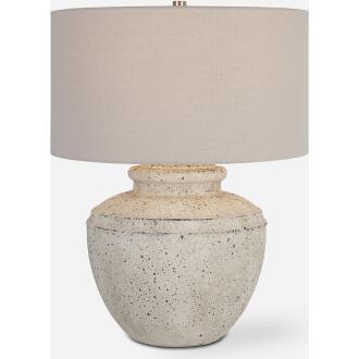 Artifact-Aged Stone Table Lamp