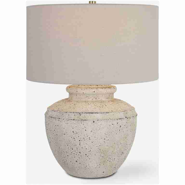Artifact-Aged Stone Table Lamp