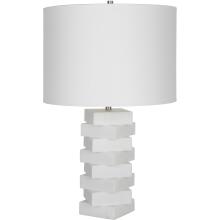 Ascent-White Geometric Table Lamp