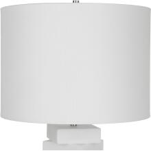 Ascent-White Geometric Table Lamp