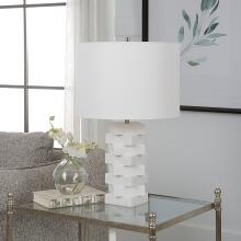 Ascent-White Geometric Table Lamp