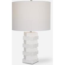 Ascent-White Geometric Table Lamp
