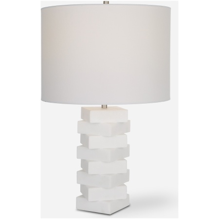 Ascent-White Geometric Table Lamp