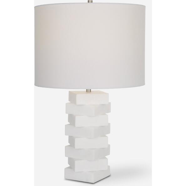 Ascent-White Geometric Table Lamp