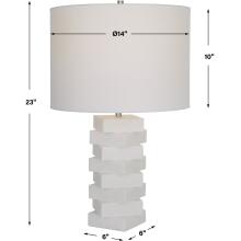 Ascent-White Geometric Table Lamp