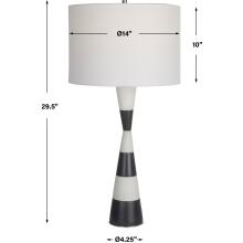 Bandeau-Banded Stone Table Lamp