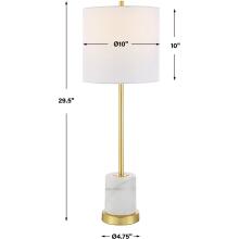 Turret-Gold Buffet Lamp