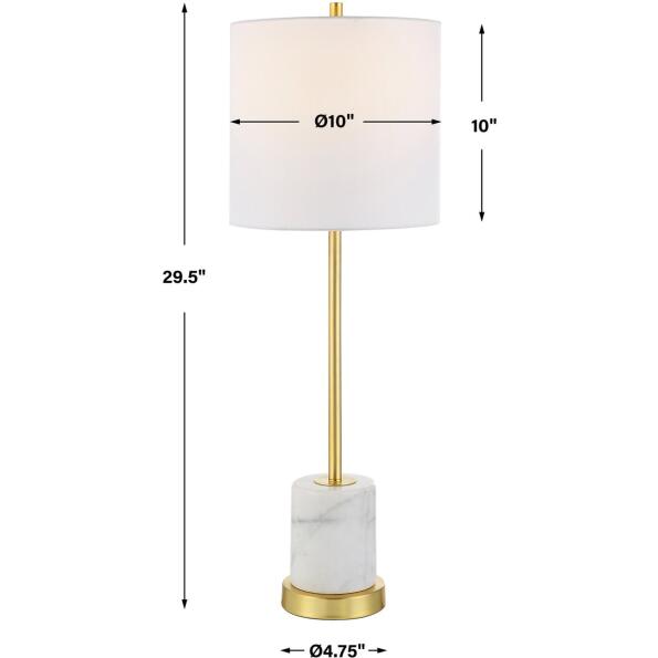 Turret Gold Buffet Lamp