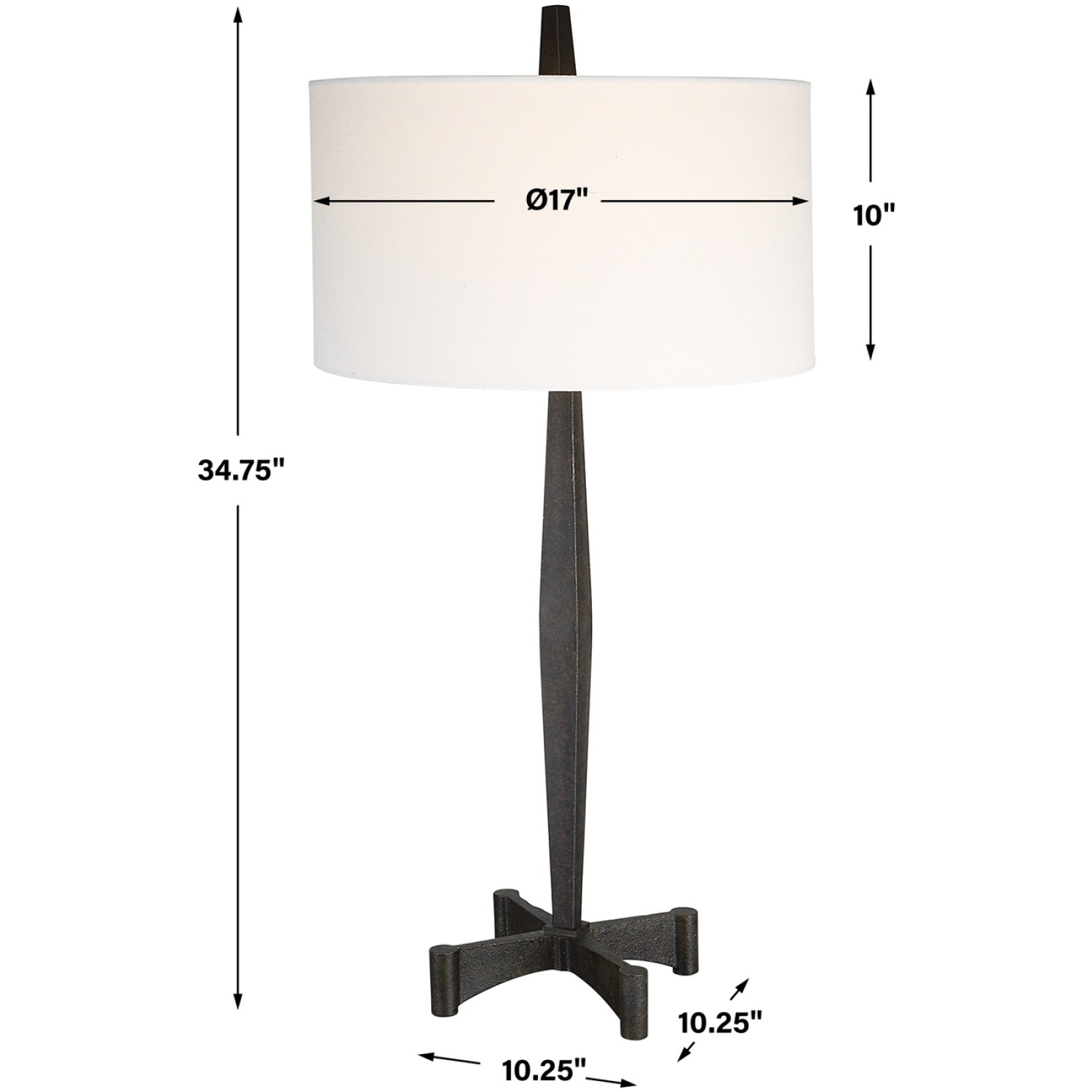 Counteract Rust Metal Table Lamp