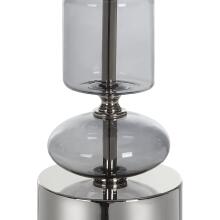 Stratus-Gray Glass Buffet Lamp
