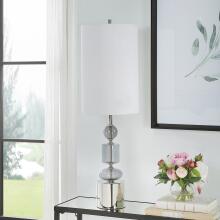 Stratus-Gray Glass Buffet Lamp