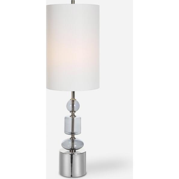 Stratus-Gray Glass Buffet Lamp