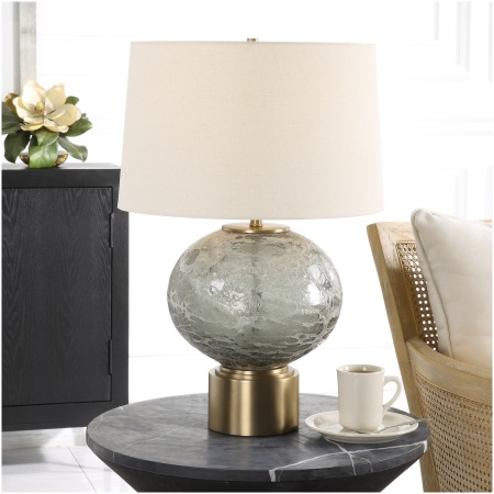 Uttermost Lunia Gray Glass Table Lamp